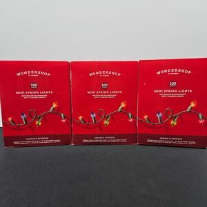 Wondershop 300ct Multicolor Mini String Lights Green Wire Indoor Outdoor 3 Boxes